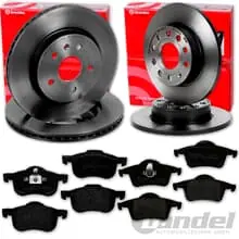 brembo BREMSSCHEIBEN + BELÄGE VORNE + HINTEN passend für VOLVO V70 XC70 S60 S80 Neue Ware