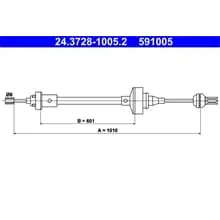 Neue Ware ATE KUPPLUNGSSEIL passend für RENAULT 19 24.3728-1005.2