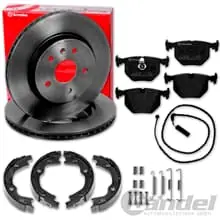 brembo BREMSSCHEIBEN 320mm + BELÄGE + HANDBREMSE HINTEN passend für BMW X3 E83 Neue Kollektion