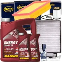 FILTERSET INSPEKTIONSPAKET+1x5L+2x1L MANNOL 5W30 ÖL passend für BMW 5er E39 520 Preiswert