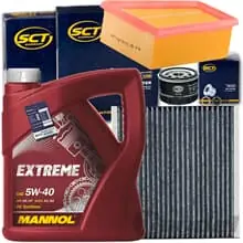 Sonderaktion FILTERSET INSPEKTIONSPAKET+MANNOL 5W40 für RENAULT LAGUNA 2+GRANDTOUR BG0 KG0
