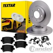 TEXTAR BREMSSCHEIBEN 288mm + BELÄGE HINTEN passend für AUDI A4 8E B7 + SEAT EXEO Begrenztes Angebot