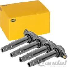 2x HELLA ZÜNDSPULE, 3 POLIG FÜR NISSAN ALMERA II N16/ TINO V10 PRIMERA P11/ WP11 Sonderaktion