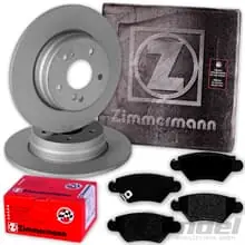 ZIMMERMANN BREMSSCHEIBEN+BELÄGE HINTEN passend für OPEL ASTRA G CARAVAN Rabatt