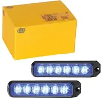 Aktuell HELLA 2x LED BLITZ-KENNLEUCHTE BLAU 12V/24V ALU-GEHÄUSE WARNLEUCHTE SIGNALLAMPE