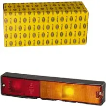Neu HELLA 12V HALOGEN RÜCKLEUCHTE ROT/GELB LINKS RECHTS 2VA 997 113-001