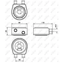 Markenware NRF Ölkühler, Motoröl 31301