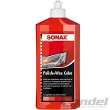 Direktkauf 1x 500ml SONAX POLISH + WAX COLOR ROT LACKPOLITUR WACHS FARBPOLITUR PFLEGE