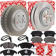 FEBI BREMSSCHEIBEN Ø320+300mm + BELÄGE VA+HA passend für AUDI A4 B8 A5 8T 07.11- Top-Angebot
