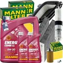 MANN INSPEKTIONSKIT+2x1L+1x5L MANNOL 5W30 MOTORÖL passend für BMW X3 F25 18d-30d Ausverkauf