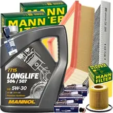 Meistverkauft MANN INSPEKTIONSPAKET+5L MANNOL 5W30 MOTORÖL passend für VW POLO 6R SKODA FABIA