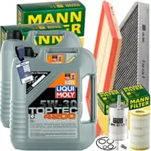 MANN INSPEKTIONSPAKET+10L LIQUI MOLY 5W30 ÖL passend für MERCEDES VITO 190-258PS Expressversand