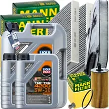 Neu MANN INSPEKTIONSPAKET+7L LIQUI MOLY 5W-30 ÖL passend für BMW 5er F07 F10 18-30d