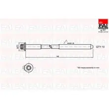 Neue Kollektion FAI AUTOPARTS 10 ZYLINDERKOPFSCHRAUBEN SATZ M10 X 1.25 passend für CATERHAM