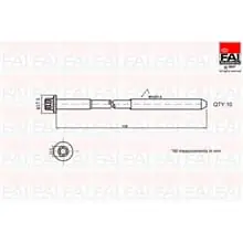 FAI AUTOPARTS 10 ZYLINDERKOPFSCHRAUBEN SATZ M12 X 1.5 passend für MITSUBISHI Sichere Zahlung