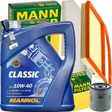 MANN INSPEKTIONSPAKET+5L MANNOL 10W-40 ÖL passend für VW UP SEAT MII SKODA 1.0 Preiswert