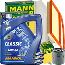 Jetzt Bestellen MANN INSPEKTIONSPAKET+5L MANNOL 10W40 ÖL passend für SKODA CITIGO VW UP SEAT 1.0