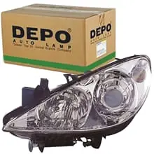 Markenprodukt DEPO H1 H7 SCHEINWERFER LINKS PASSEND FÜR PEUGEOT 307 550-1137L-LD-EM