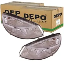 Saisonangebot 2x DEPO H1 H7 PY21W W5W SCHEINWERFER passend für RENAULT SCÉNIC LINKS+RECHTS