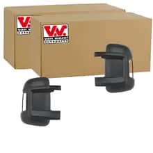 Finale Aktion 2x VAN WEZEL SPIEGELKAPPEN SCHWARZ RAUH passend für CITROËN JUMPER FIAT DUCATO
