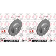 Sichere Zahlung 2x ZIMMERMANN SPORT BREMSSCHEIBEN 320mm GELOCHT HINTEN passend für BMW X3
