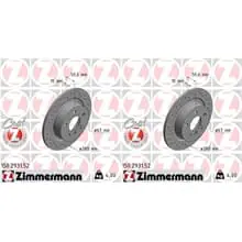 2x ZIMMERMANN SPORT BREMSSCHEIBEN 280mm GELOCHT HINTEN passend für BMW 2 X1 MINI Geprüft