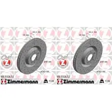 Beliebt 2x ZIMMERMANN SPORT BREMSSCHEIBEN 345mm GELOCHT VORNE passend für AUDI A4