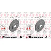 Billig 2x ZIMMERMANN SPORT BREMSSCHEIBEN 259mm GELOCHT VORNE passend für DACIA LOGAN SA