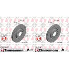 Kracherpreis 2x ZIMMERMANN SPORT BREMSSCHEIBEN 281mm GELOCHT VORNE passend für ALFA GIULIETTA