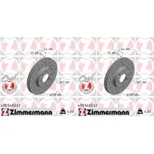 Sonderangebot 2x ZIMMERMANN SPORT BREMSSCHEIBEN 258mm GELOCHT VORNE passend für DACIA LOGAN SA