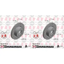 2x ZIMMERMANN SPORT BREMSSCHEIBEN 284mm GELOCHT VORNE passend für BMW 1 2 Begrenztes Angebot