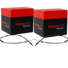 Geprüft 2X METZGER HANDBREMSSEILE HINTEN PASSEND FÜR ABARTH GRANDE PUNTO ALFA ROMEO
