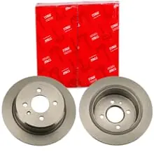 2X TRW BREMSSCHEIBEN 258mm VOLL HINTEN PASSEND FÜR BMW 3 DF1561 Geprüft