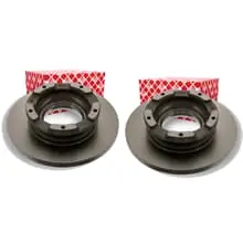 Sichere Zahlung 2X FEBI BREMSSCHEIBEN 280,0mm VOLL HINTEN PASSEND FÜR FORD TRANSIT