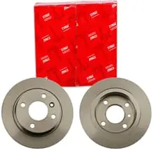Garantierte Lieferung 2X TRW BREMSSCHEIBEN 228mm VOLL HINTEN PASSEND FÜR VOLVO 440 460 480 DF4301