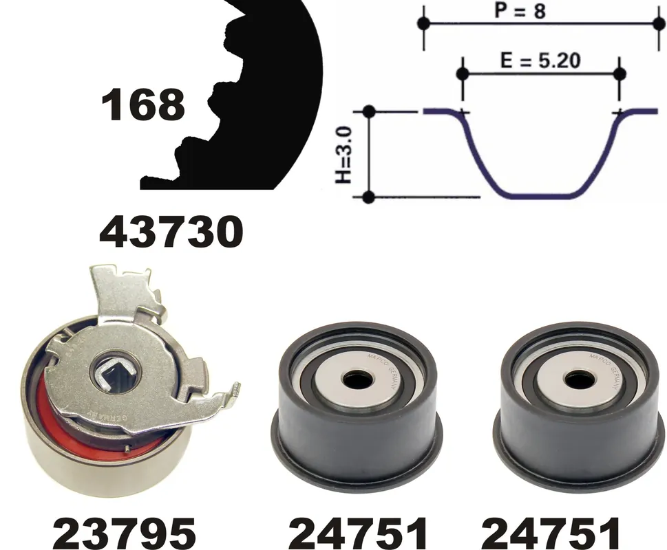 Zahnriemensatz, Satz, OPEL, VAUXHALL Begrenztes Angebot