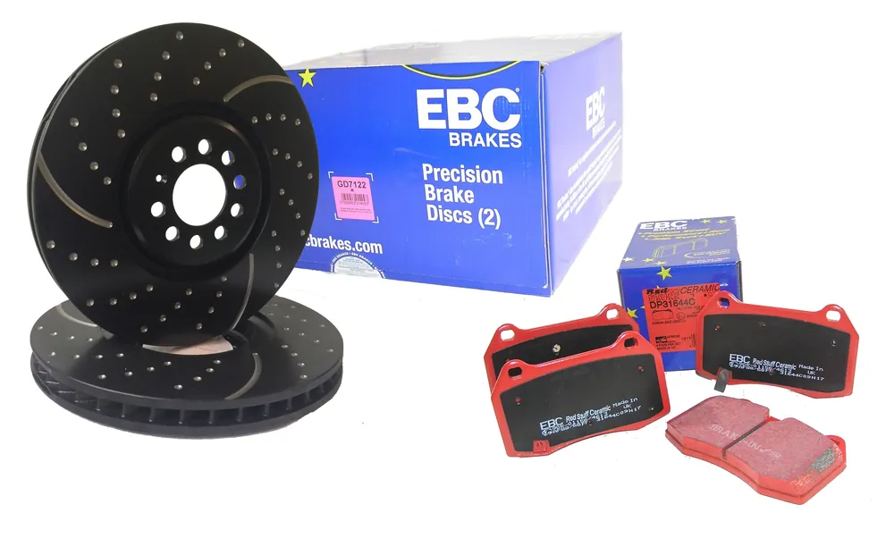 EBC-Bremsensatz, Turbo Groove Disc Black + EBC-Redstuff Ceramic-Bremsbeläge, NISSAN 350 Z Coupe, Ø324 Jetzt Bestellen