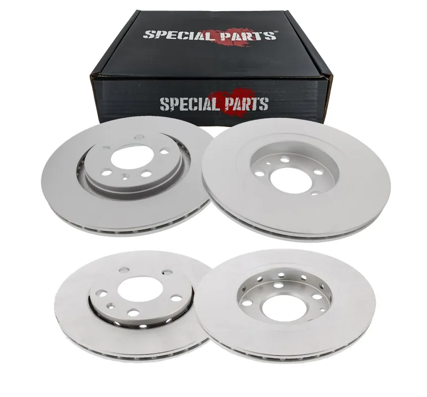 Bremsscheiben-Umbausatz, VA + HA, VW Golf 4, Audi A3, auf Lochkreis 5 x 112, VA Ø 312 mm, HA Ø 256 mm Sichere Zahlung