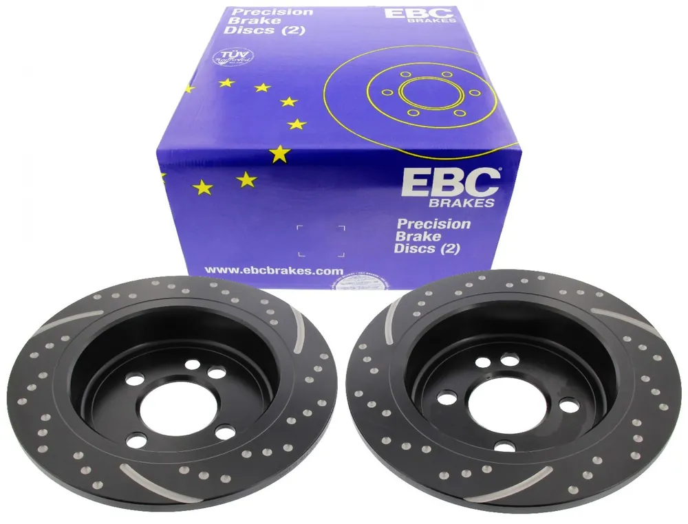 Heißes Angebot EBC-Bremsscheiben, Turbo Groove Disc Black (2-teilig), HA, Mini Mini