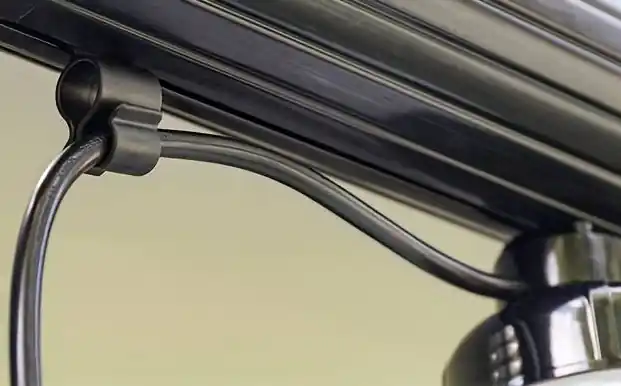 Neue Kollektion Haken für Kederleiste, schwarz