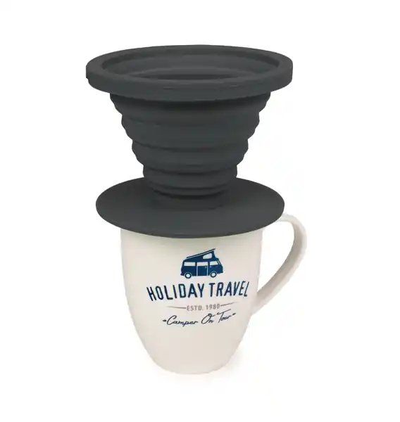 Faltbarer Silikon-Kaffeefilter mit Edelstahl-Filtereinsatz Wochenendangebot