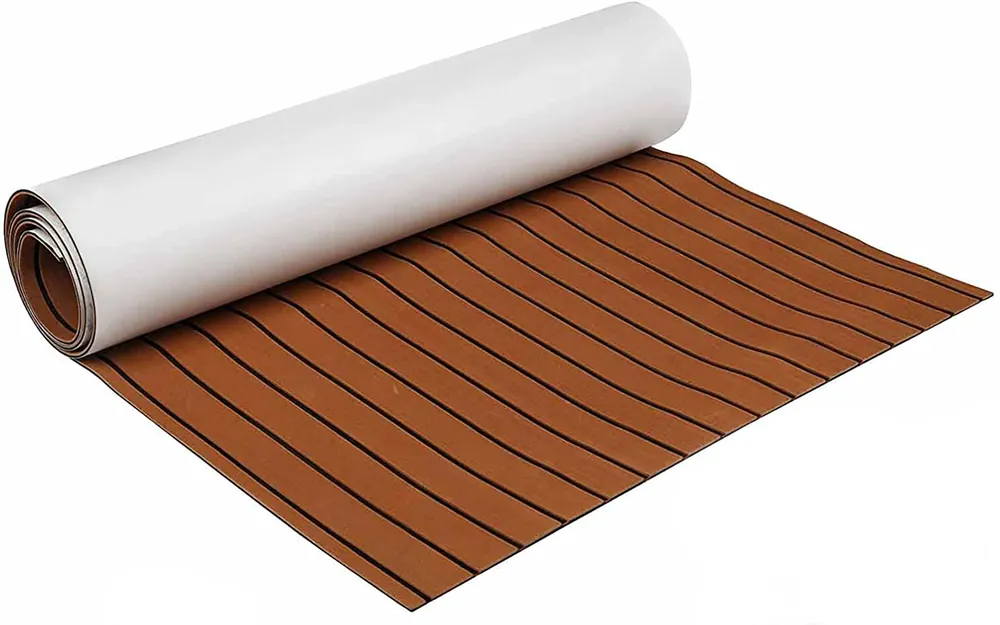 Nur Heute Bodenbelag in Teakholz-Optik, 240x60cm
