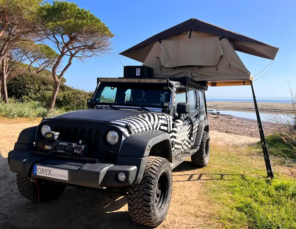 Wochenendangebot Motorhauben-Solarmodul „ORYX“ (100W), flexibel, für Jeep Wrangler JK