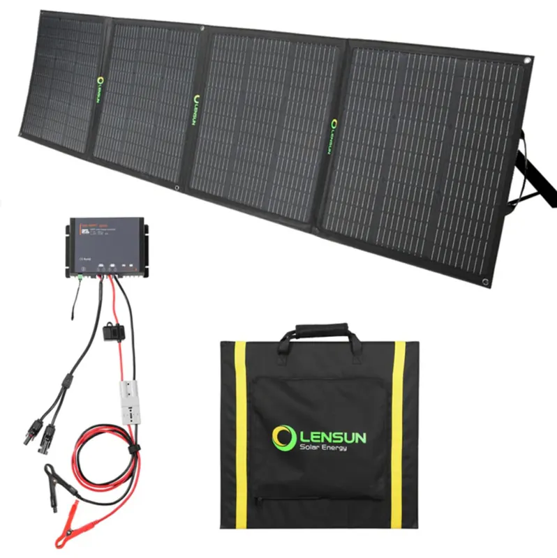 Versand Am Gleichen Tag Faltbares Solarmodul-Kit mit MPPT-Solarregler, 200W – 12V