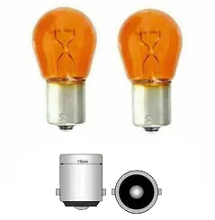 Jetzt Kaufen Blinkerbirnen / Glühlampen Orange, P21W mit Sockel BA15S (2 Stück)