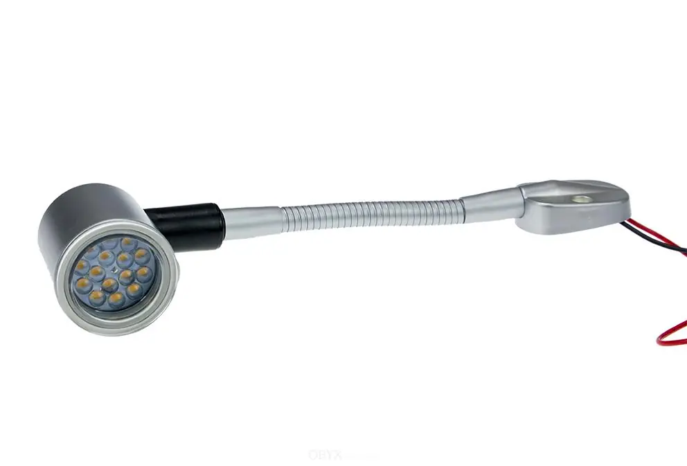 LED 12V Leseleuchte, 1W, mattsilber, 130 mm, Festanbau Rabatt