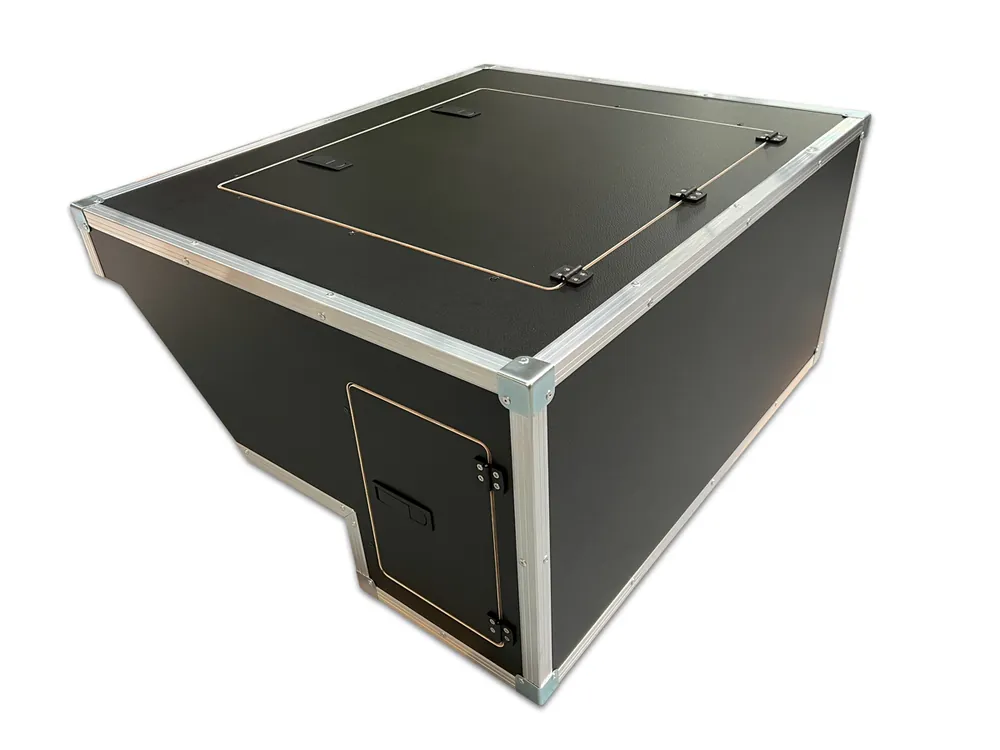 Einbauschrank, schwarz, vorne, rechts, für Defender 110 Neue Kollektion