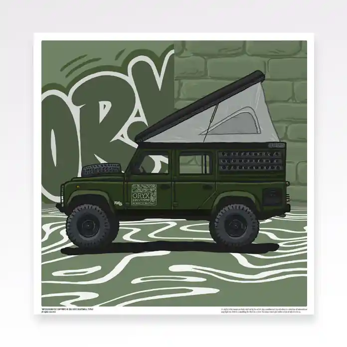 Kunstdruck „ORYX Defender Td5 mit Hubdach“ Sale