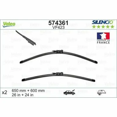 Beliebt Valeo SILENCIO FLAT BLADE SET