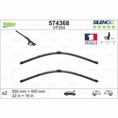 Top-Seller Valeo SILENCIO FLAT BLADE SET